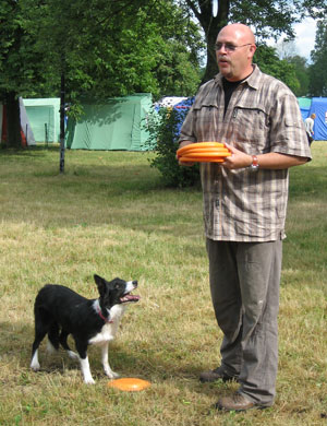 Steff med border collien Min